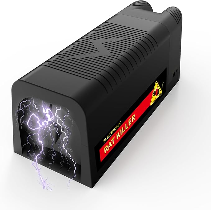 X-PEST Electronic Rat Trap – Big Size Electric Rodent Trap Zapper for Indoor Use, Reusable Rodent Trap, No Touch No See, Effective Mice & Rats Control