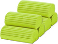 6-Pack Damp Clean Duster Sponge,Duster Cleaning Sponge for Housekeeping,Reusable Cleaning Sponge for Blinds,Vents,Mirrors,Glass, Baseboards,Window Track Grooves and Railings (Yellow-Green)