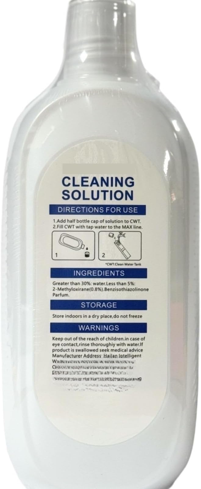 Cleaning Solution。Floor Cleaning Solution。1 Liter-33.8 Fl Oz。Compatible For Tineco。iFLOOR Series, FLOOR ONE S3 / S5 / S6 / S7 Series Wet Dry Vacuum，Incompatible Steam(2 PCS)