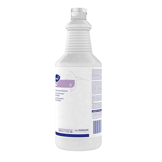 Diversey 94995295 Emerel Multi-Surface Creme Cleanser, Acidic Mild Abrasive Formula for Difficult Stains, Fresh Scent, Ready-to-Use Squeeze Bottle, 32-Ounce (Pack of 12)