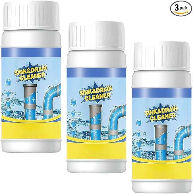Sink and Drain Cleaner, 2026 New Multi-functional Sink and Drains Cleaner Powder Cleaning, Sink Cleaner for Kitchen and Pipes Cleaning Tool (3 PCS)