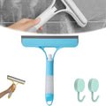 3 in 1 Window Cleaning Scraper, Squeegee with Sprayer, All-in-One Glass Cleaner Tool with Sponge & Rubber Blade for Shower Doors, Mirrors, Car Windows & Home Use