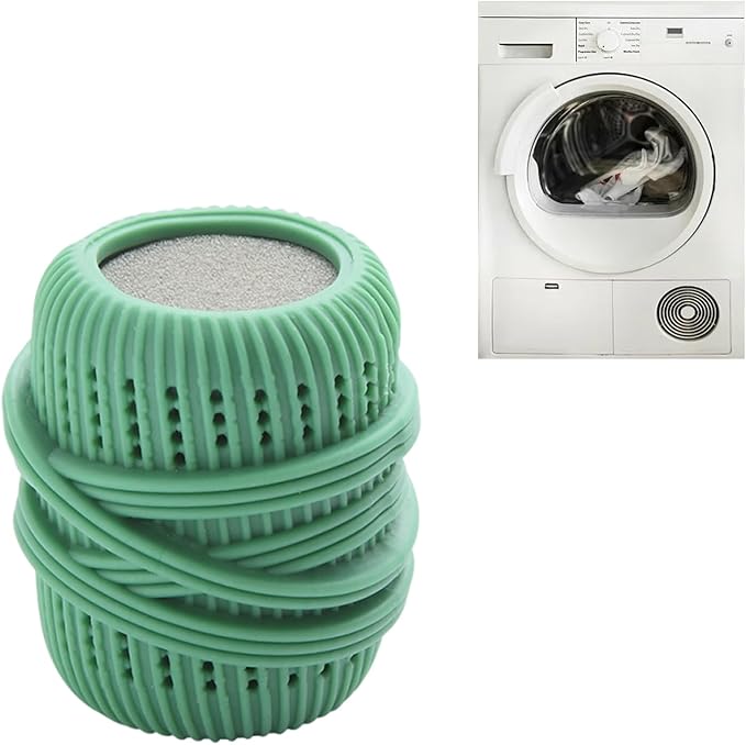 Washing Machine Laundry Ball Reusable Fabric Softener Dispense Ball for Washing Sponge Cleaning Tool Household Substitute (Green)