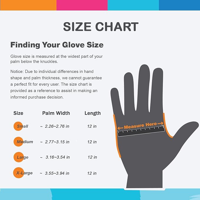 Bamllum Rubber Cleaning Gloves for Kitchen - 4 Pairs Reusable Dishwashing Gloves for Household, Flexible Long-lasting & Waterproof (Small, Blue+Green+Red+Orange)