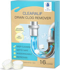 Drain Clog Remover and Cleaner, 16 Pack, Unscented,