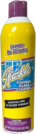 Sparkle Glass Cleaner Aerosol Spray Bottle, Ammonia-Free De-Ionized Formula, Leaves No Streaks, 20-Ounce Bottle (Pack of 1)