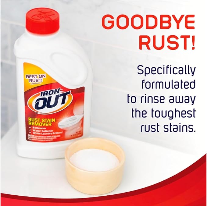 Iron OUT IO30N Rust Stain Remover Powder, 1 lb 12 oz Bottle, 2 Count