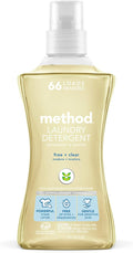 Method Liquid Laundry Detergent; Fragrance Free + Clear; Stain Remover; 66 Loads per 53.5 fl oz bottle; (Pack of 1)