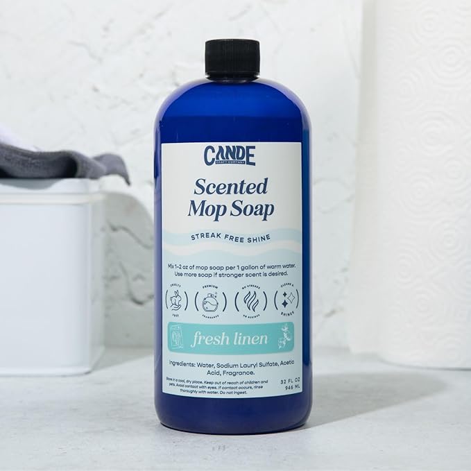 CANDE Mop Soap - Highly Scented Mop Soap, Luxury Floor Cleaner, Premium Fragranced Floor, Streak-Free Shine, 32 oz (Lavender Vanilla)