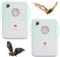 2 Pack Bat Repellent Devices for Attic,Bat Deterrent Devices,Bats Keep Away Removal Do It Yourself for Porch Outdoor Indoor,Friendly to Human & Pet