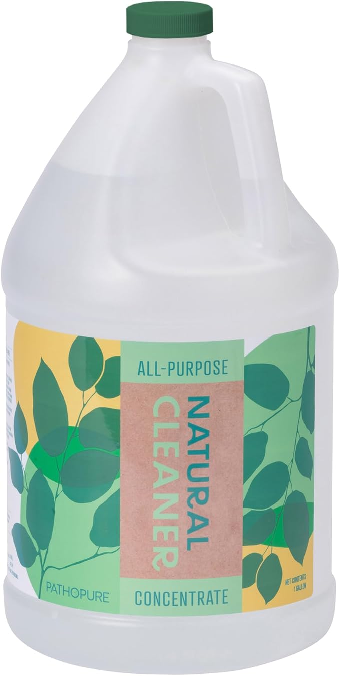 PathoPure Natural All-Purpose Cleaner Concentrate - Unscented, Non-Toxic for Cleaning Kitchen, Bathroom, Glass, Floor, Carpet & Upholstery Stains - 1 Gallon (Makes 64 Bottles)