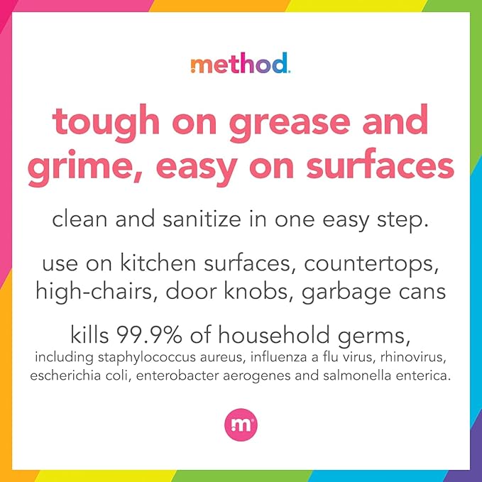Method Antibacterial All Purpose Cleaner Spray, Bamboo, Kills 99.9% of Household Germs, 28 Fl Oz (Pack of 8)