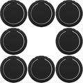 FUOYLOO 8pcs Adhesive Wall Glasses Organizer - 180° Folding Eyewear Storage Rack for Small Spaces - Eyeglass Holder for Home and Office Use Black