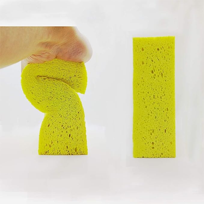 Large Natural Cellulose Cleaning Sponges (3-Pack) – Biodegradable, Absorbent, Multi-Use for Kitchen, Car & Home