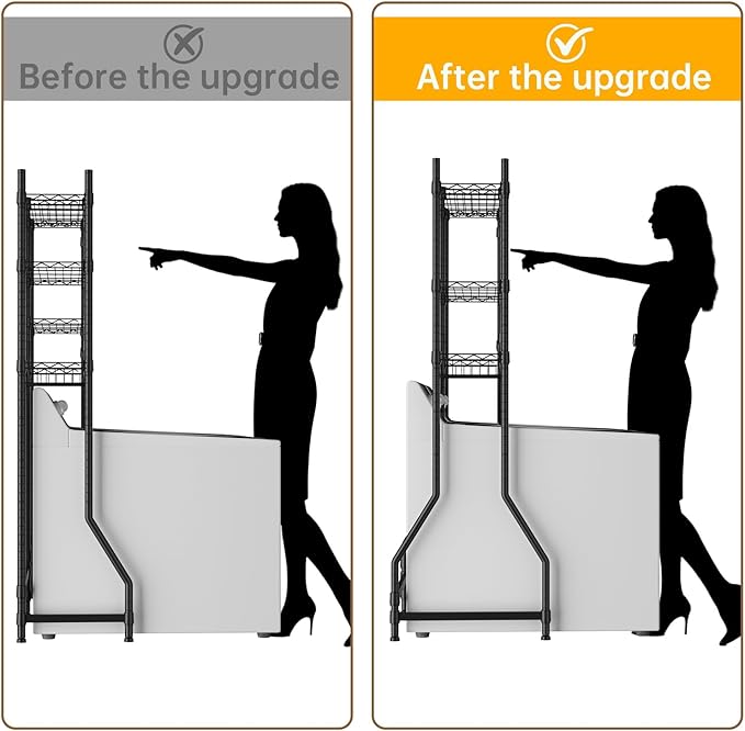 Golpart Over Washer and Dryer Shelves,Heavy Duty Laundry Room Storage Organization Clothes Drying Rack,5 Tier Adjustable Height Wire Shelving and Wire Basket with Hanger Rod&Hook,Space Saving Shelf | Heavy Duty, Clothes Drying Rack, Adjustable Height, ...