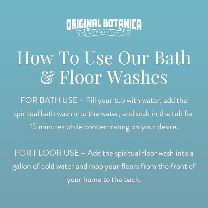 Original Botanica Saint Clara Bath and Floor Wash Spiritual Cleansing Negative Energy Protection Herb Purification, for Peace and Spiritual Protection, 8oz