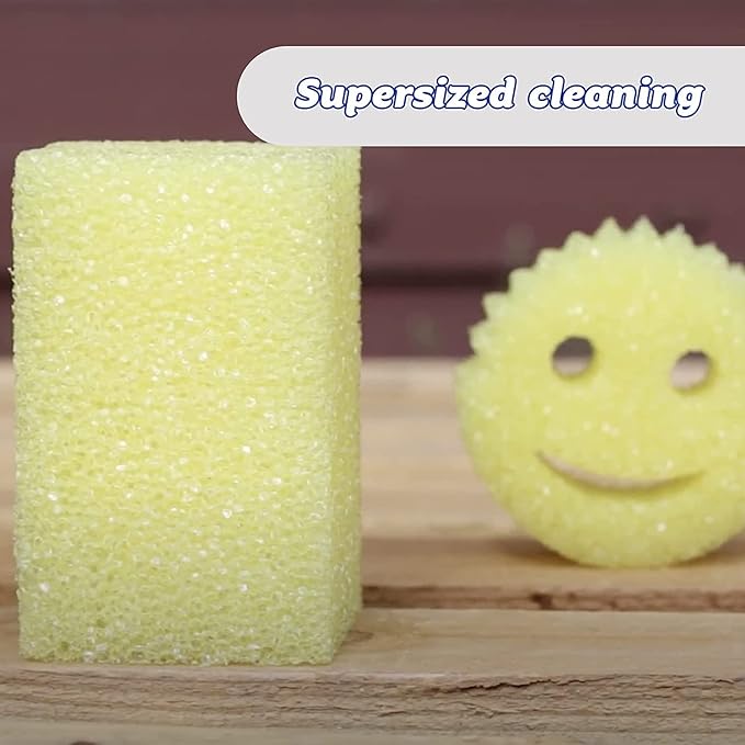 Scrub Daddy Large Sponge - Big Daddy - Scratch-Free Multipurpose Kitchen & Dish Sponge - BPA Free & Made with Polymer Foam - Stain & Odor Resistant (1 Count)