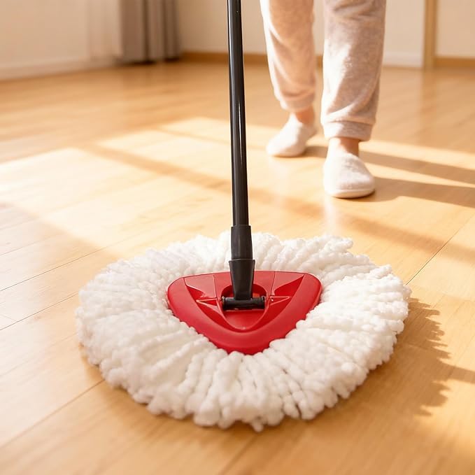 6 Pack Microfiber mop Head Replacements, Compatible with O-Ceda Easywring Single-Bucket Cleaning System, Powerful Stain Removal, Machine Washable, Easy to Replace