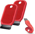 FlexiClean 3-in-1 Silicone Dish Sponge - BPA-Free Food-Grade Cleaning Brush with Dual-Sided Scrubber & Scraper, Hanging Hole Fast-Dry Reusable for Dishes/Fruits/Vegetables (Red 2PCS)