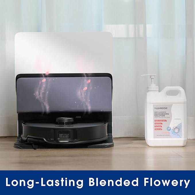 Deep Cleaning & Deodorizing Solution, 85 FL OZ/2.5L, Designed for Roborock, Compatible with Saros Series, S8 Series, S7 Series, Q Revo Series,Q Series, Blended Flowery