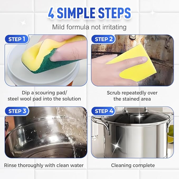 Multi-Purpose Powerful Cleaner for Kitchen, Upgrade Heavy Kitchen Grease Remover, 3 In 1 Coconut Oil Natural Cleanser for Faucets, Tiles, Oven & Stove Top (3)