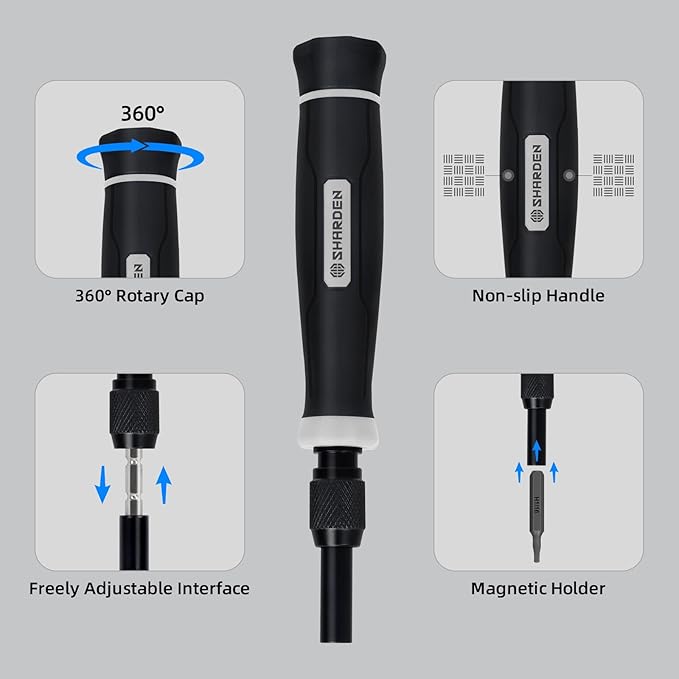 SHARDEN 153 in 1 Precision Screwdriver Set Computer Screwdriver Kit, Laptop Repair Tool Kit Magnetic Micro Screwdriver Set Electronic Toolkit for PC, iPhone, Phone, PS5, Game Console, Glasses, Jeweler