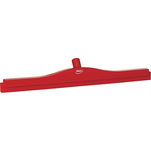 Vikan 77144 Squeegee,Ultra Hygiene,Dbl Blade,24",PP/RB,RD