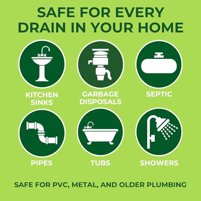 Nature’s Dome Drain Fly Killer Gel | Kills & Prevents Drain Flies & Fruit Flies | Natural Plant-Based Fly Killer Treatment Indoor for Sinks & Pipes | Safe for Septic Systems | 32 Oz