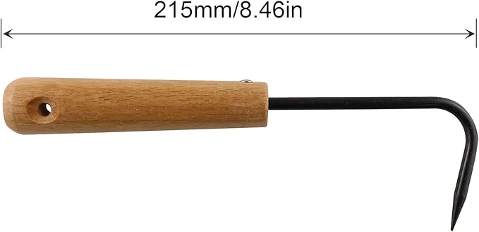 215mm Single Claw Root Hook Loosening Tool Handle Weeder Garden Weeding Gardening Tools Potted Landscape Maintenance for Outdoor Garden Digging Cultivator Weed Remove