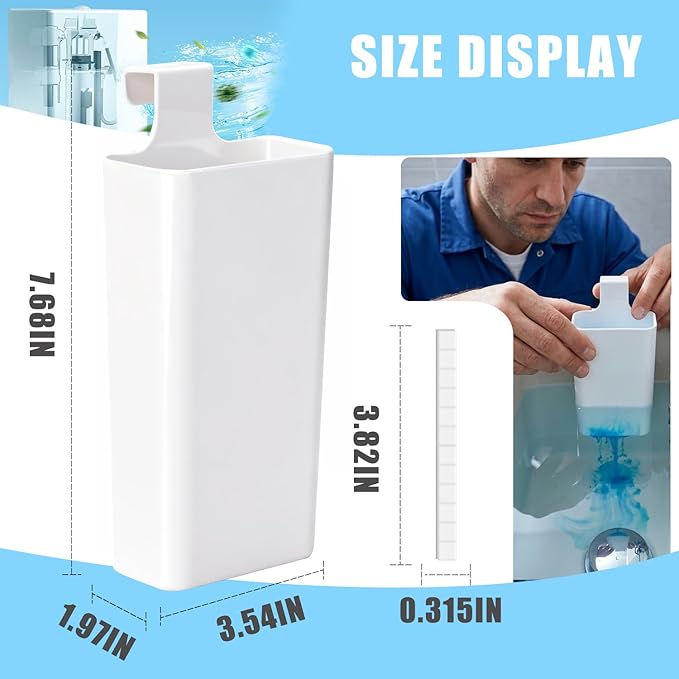 2Pcs Toilet Tank Cleaning Tablet Holder, Toilet Cleaner Tablets Buffer Box Hanging Holder Preventing Dissolved Residue From Polluting Water Tank Caddy Bowl Tablets