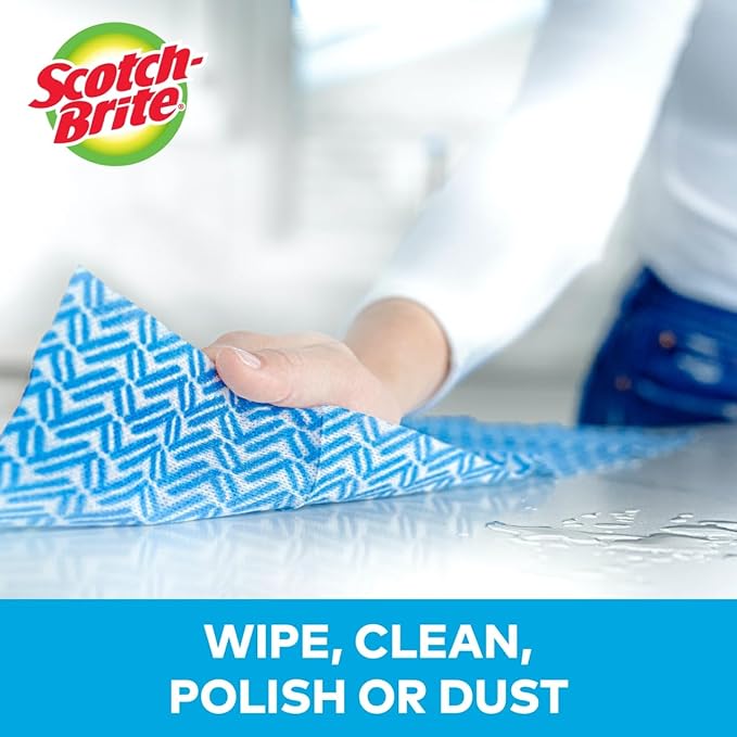 Scotch-Brite Multi-Purpose Wipes, 6 Rolls, 40 Sheets Per Roll, 240 Sheets Total
