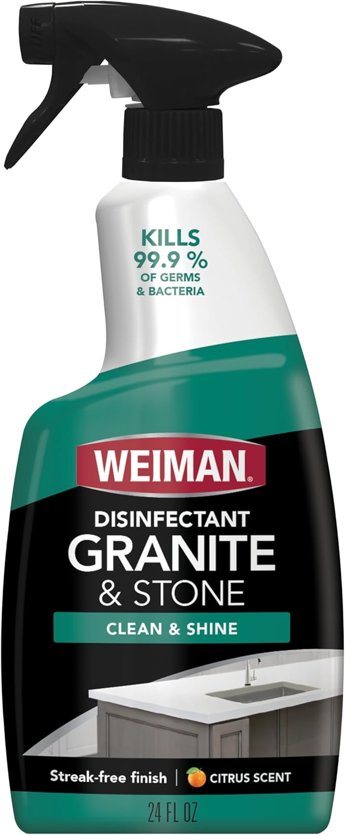 Weiman Granite Cleaner and Polish - 24 Ounce 6 Pack - For Granite Marble Soapstone Quartz Quartzite Slate Limestone Corian Laminate Tile Countertop and More