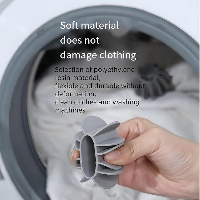 Reusable Magic Laundry Balls, Laundry Balls Tangle Free for Washing Machines, Silicone Steamer Dryer Balls Washer Balls Laundry Balls (6 in White and 6 in gray/12pcs) ﻿