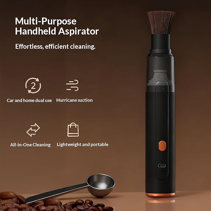 Mini Vacuum Cleaner Cordless Handheld, Portable Desk Vacuum for Coffee Grounds and Keyboard Dust, Rechargeable Small Car Vacuum, 42000 RPM Motor