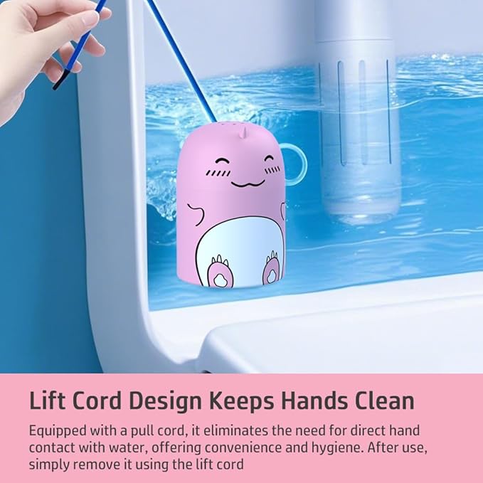 Cute Dinosaur-Shaped Toilet Bowl Cleaner Bottle, Bathroom Toilet Tank Cleaner with Peach Scent,One bottle lasts for 90 days (1, red)