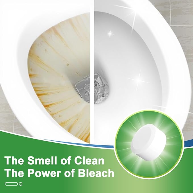 Toilet Bowl Cleaner Tablets 30 PACK Automatic Toilet Tank Cleaners Hands-Free Continuous Cleaning for Bathroom Toilet Bowl
