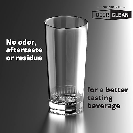 BEER CLEAN Diversey Bar Glass Cleaner, 0.5 oz Packets (100-Pack) – Concentrated Powdered Compound for Hot/Cold Water, Odorless Detergent, No Residue, Use for Manual Brush 3-Sink Systems, 990221
