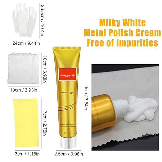Instashine Metal Polish Cream, Ultimate Metal Polish Cream, All Metal Polish Cream, Instashine Metal Polish, Ultimate Metal Polishing Cream for Stainless Steel/Aluminum/Brass/Copper (1Pcs)