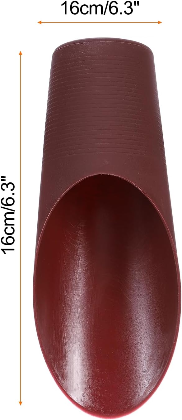 HARFINGTON Bonsai Soil Scoop 6.3" x 1.8" Plastic Colorful Mini Garden Shovel Cultivation Digging Transplanting Tools for Plant Flower Succulent Coffee Beans, Brown