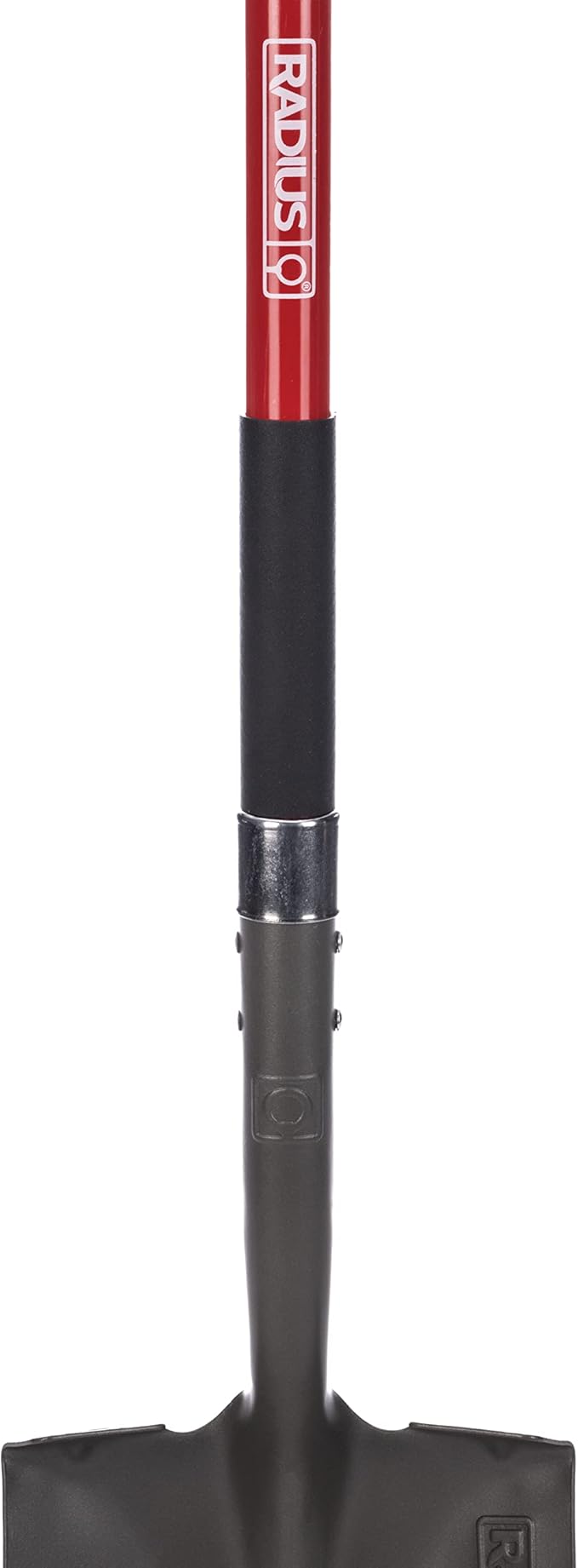 Radius Premium D-Handle Square-Point Shovel, Fiberglass Shaft