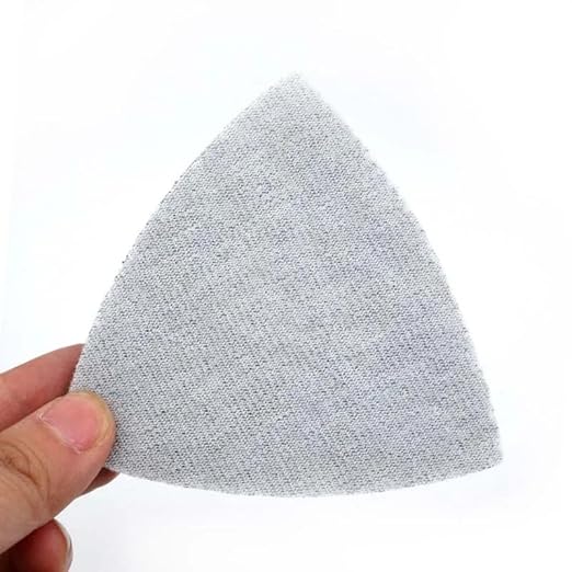 15Pcs Triangle Scouring Pad 90x90x90mm 240 to 800 Grit Heavy Nylon Cleaning Cloth Hook and Loop,400