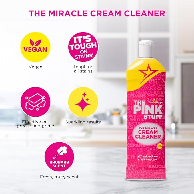 Stardrops - The Pink Stuff - The Miracle Cream Cleaner 16.91Fl Oz (Pack of 2)