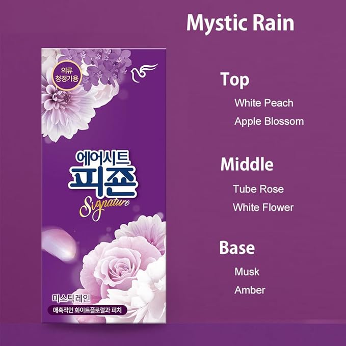 Aroma Dryer Sheets for Clothing Care System Compatible with LG Styler & Samsung Airdresser (20 sheets) (Mystic Rain)
