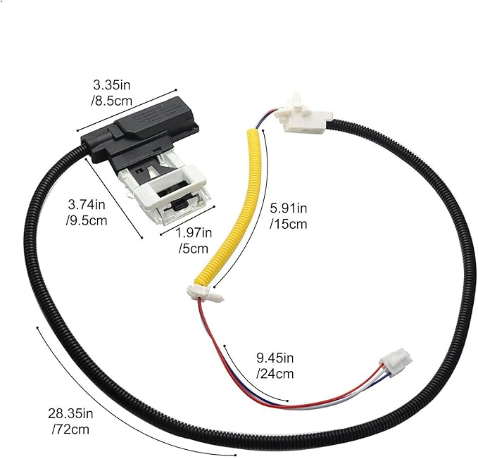 Durable Washing Machine Lid Lock Switch Cable for W11307244 W10682535 W10838613 AP6832601 Lid Latch Accessories