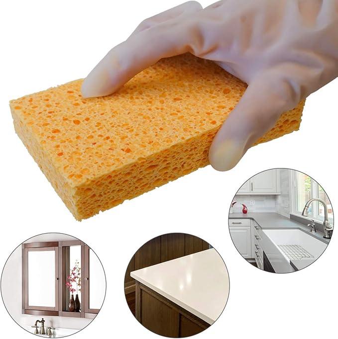 6 x 3.6 x 0.9 Inch JK SP-T22 Large Sponge, Kitchen Sponges, Handy Sponges, Cellulose Sponges, Dish Washing Sponge, Natural Sponge, Car Washing Sponge, Eco Friendly Sponge