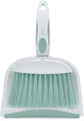 Broom Dustpan Brush Small Dust pan: Small Broom and Dustpan Set Mini Dust pan and Brush Set for Desk, Home, Camping Tent (Light Green)