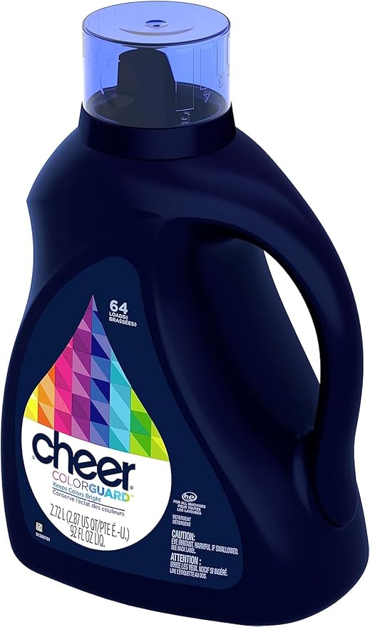 Cheer Liquid Laundry Detergent 64 loads 92 fl oz, HE Compatible (Pack of 2)