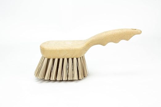 SPARTA 40541EC25 Plastic Scrub Brush, Utility Brush, Kitchen Brush With Hanging Hole For Cleaning, 8 Inches, Tan, (Pack of 6)