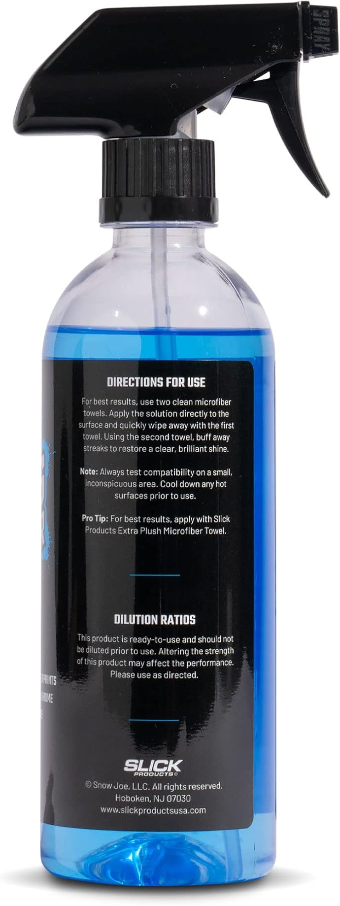 Slick Products Streak-Free Glass Cleaner – Ammonia-Free Window, Mirror, Chrome & Tint Cleaner – Removes Dirt, Smudges & Fingerprints – Ready-to-Use – 16 oz.