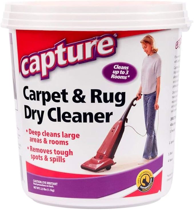 Capture Carpet & Rug Dry Cleaner (2.5lb) & Pre-Mist Soil Release for Carpet Dry Cleaner, Carpet Cleaning Pre Spray (2 Pack) - Bundle